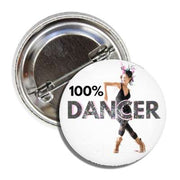 BALLET ROCKS 100% Dancer Glitter Button SKU 241