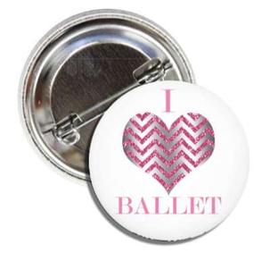 BALLET ROCKS I Love Ballet Button SKU 212